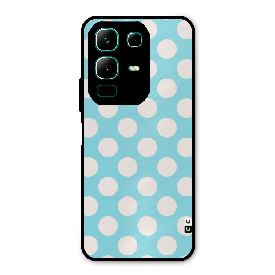 Pastel White Polka Dots Metal Back Case for Infinix Note 50x