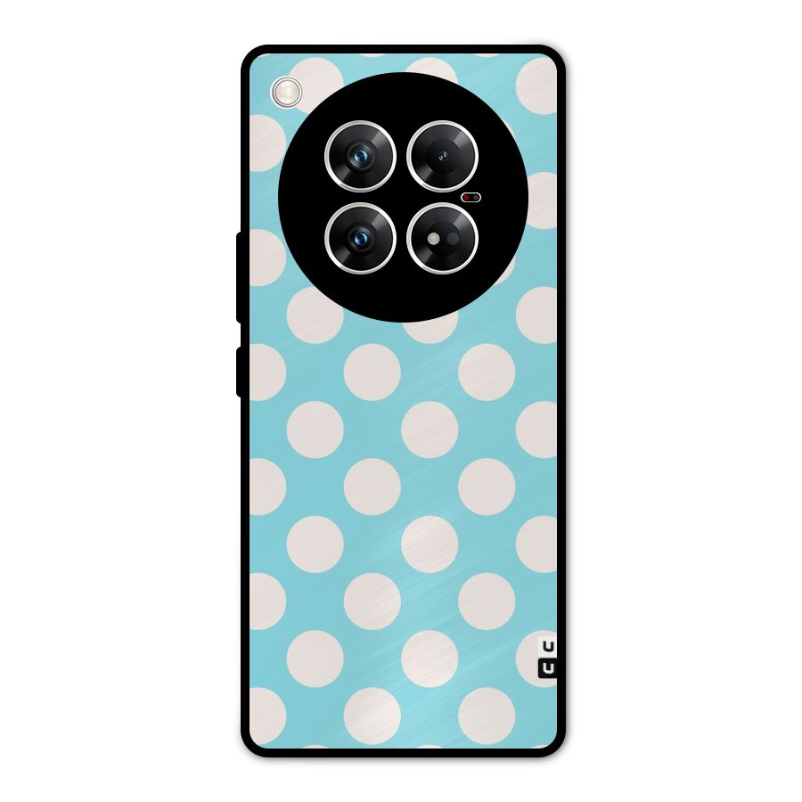 Pastel White Polka Dots Metal Back Case for Infinix Zero 40 5G