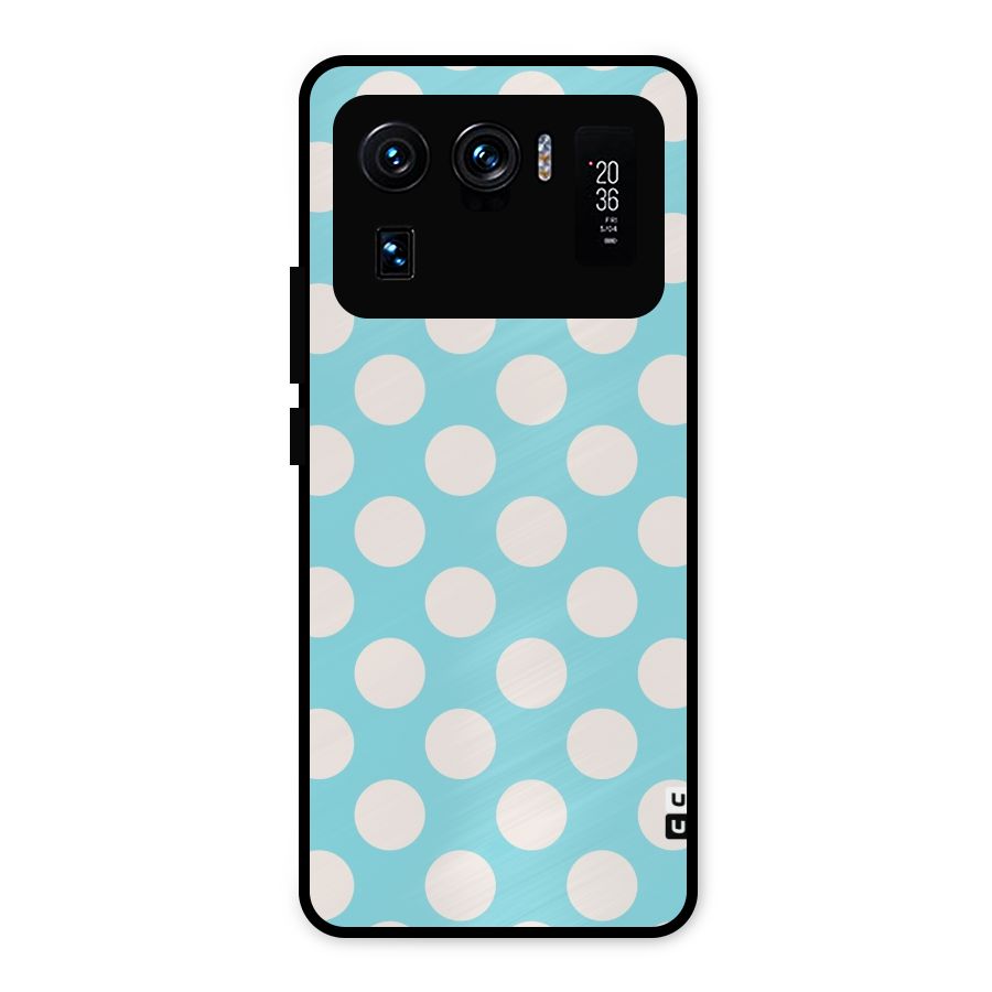 Pastel White Polka Dots Metal Back Case for Mi 11 Ultra