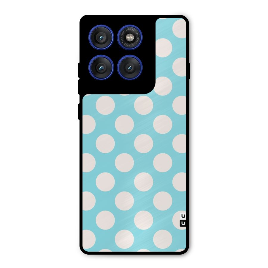 Pastel White Polka Dots Metal Back Case for Motorola Edge 60 Pro