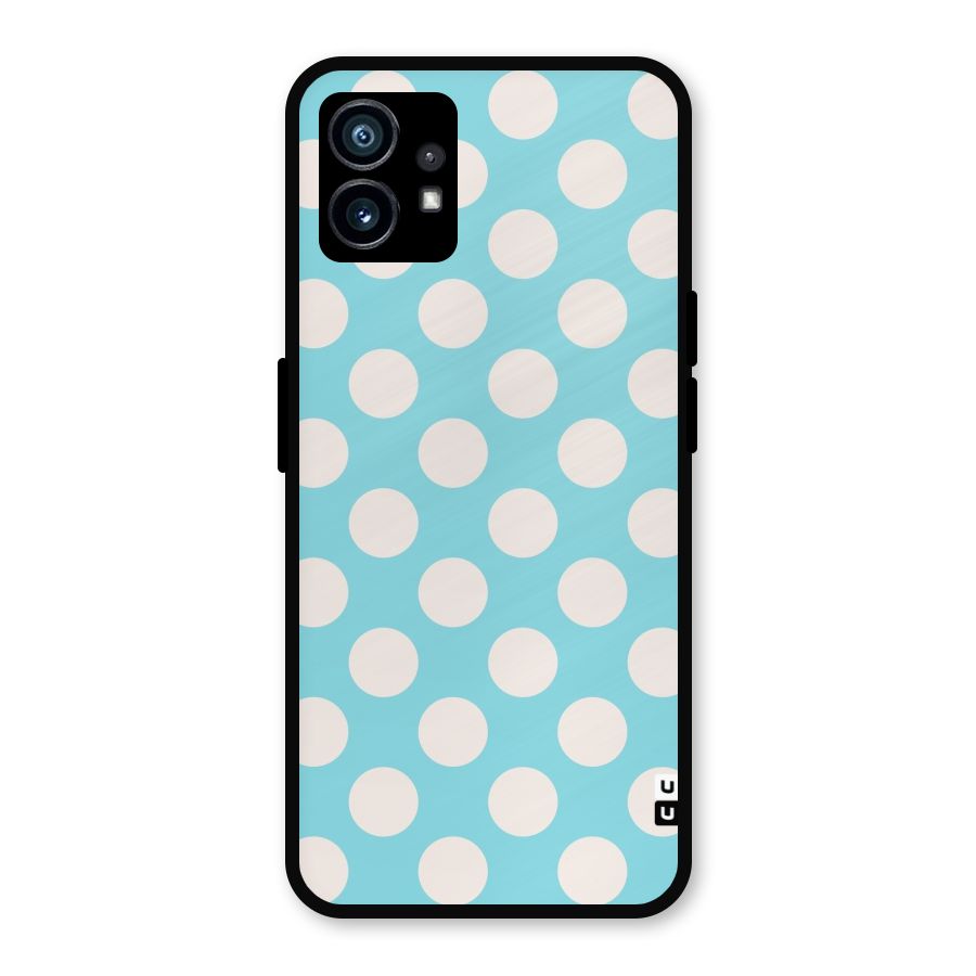 Pastel White Polka Dots Metal Back Case for Nothing Phone 1