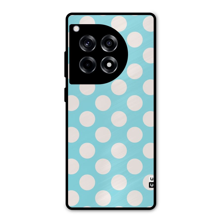 Pastel White Polka Dots Metal Back Case for OnePlus 12R