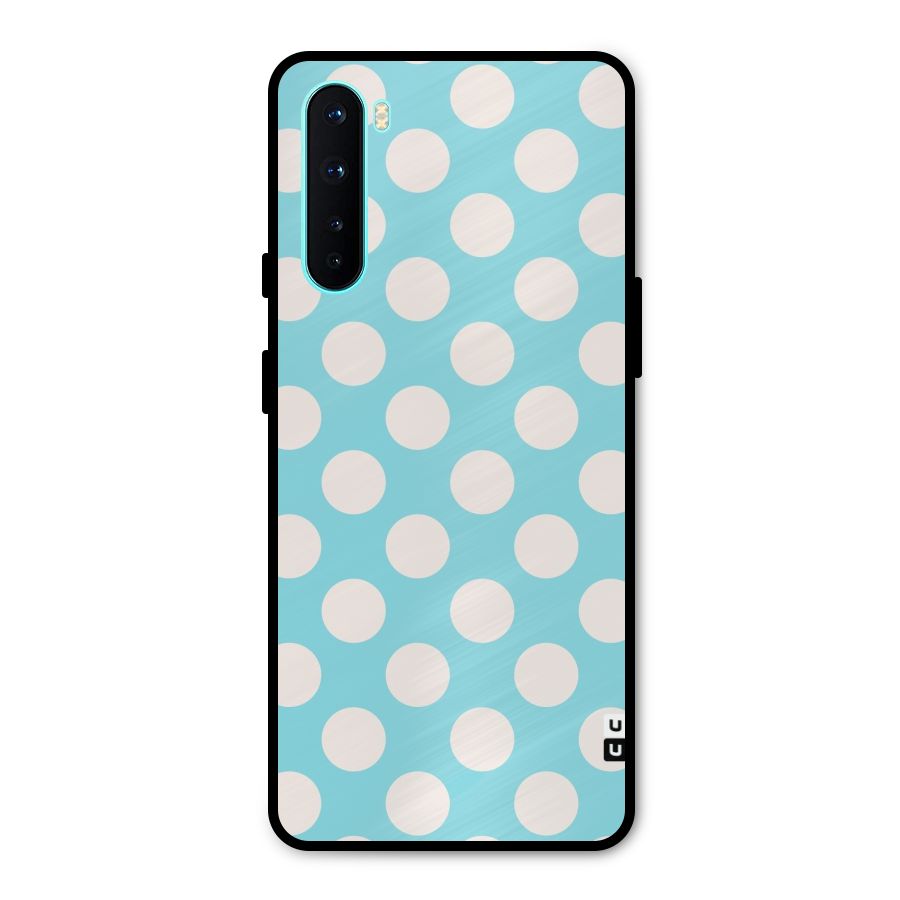 Pastel White Polka Dots Metal Back Case for OnePlus Nord