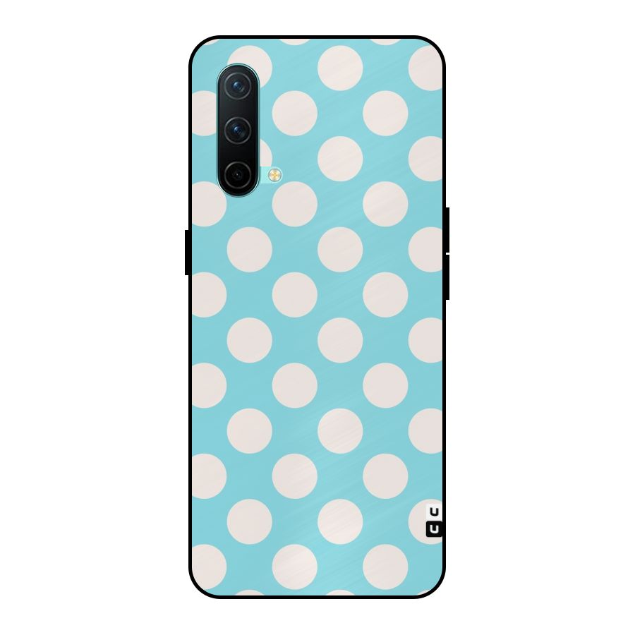Pastel White Polka Dots Metal Back Case for OnePlus Nord CE 5G