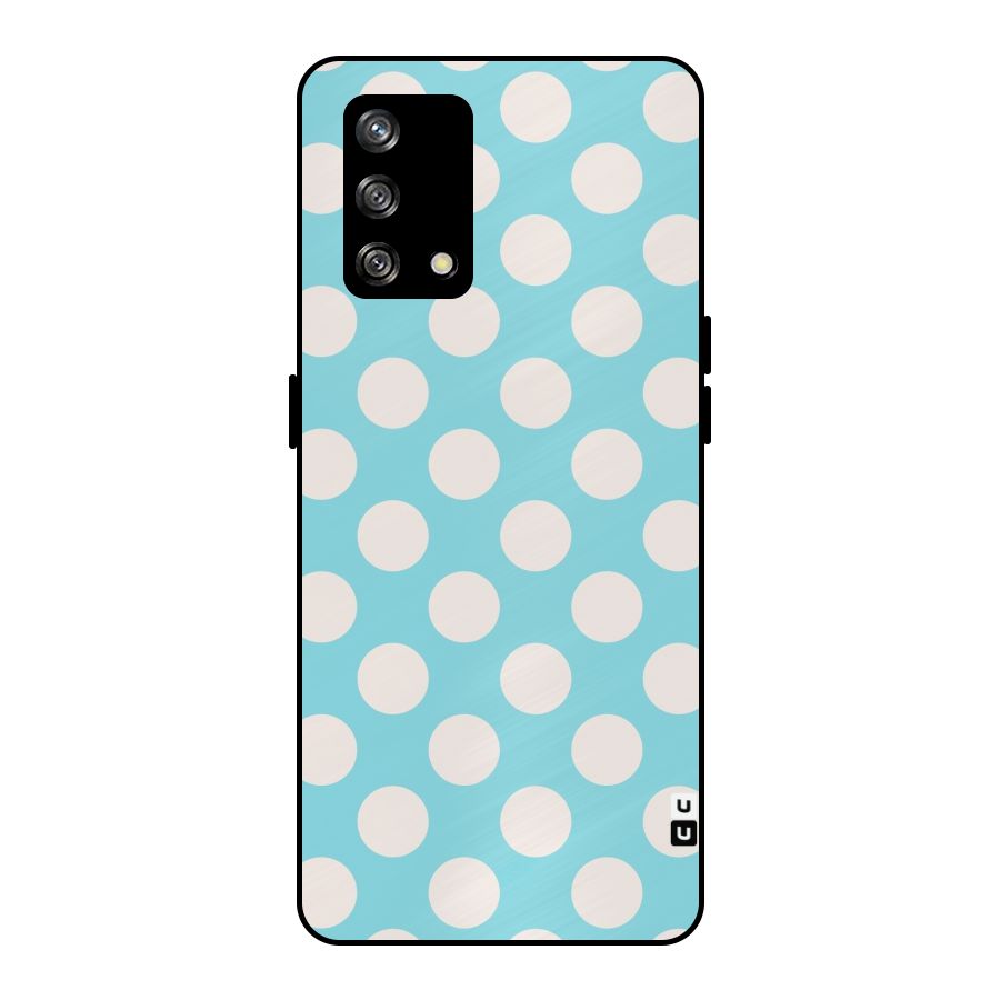 Pastel White Polka Dots Metal Back Case for Oppo F19