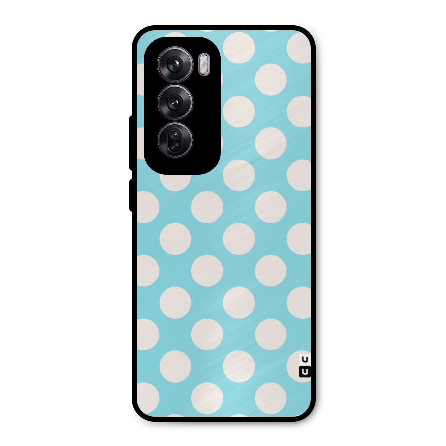 Pastel White Polka Dots Metal Back Case for Oppo Reno12 Pro