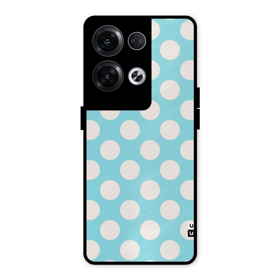 Pastel White Polka Dots Metal Back Case for Oppo Reno8 Pro 5G