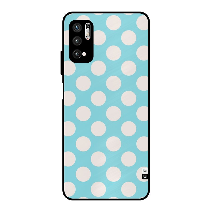 Pastel White Polka Dots Metal Back Case for Poco M3 Pro 5G