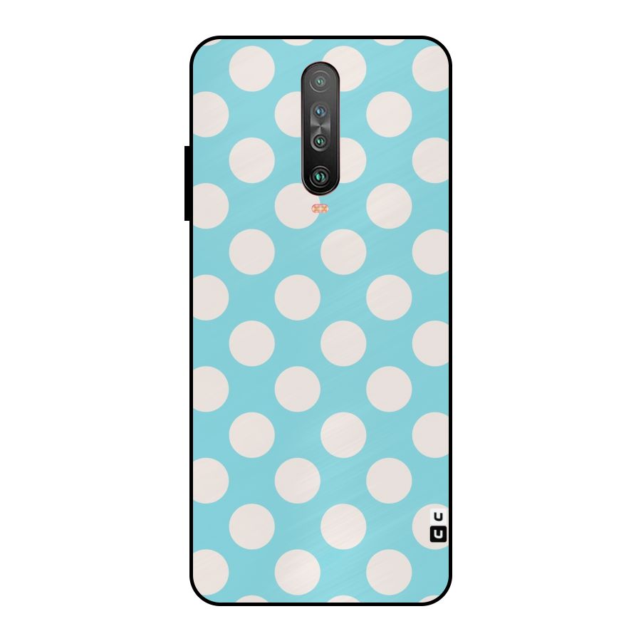 Pastel White Polka Dots Metal Back Case for Poco X2