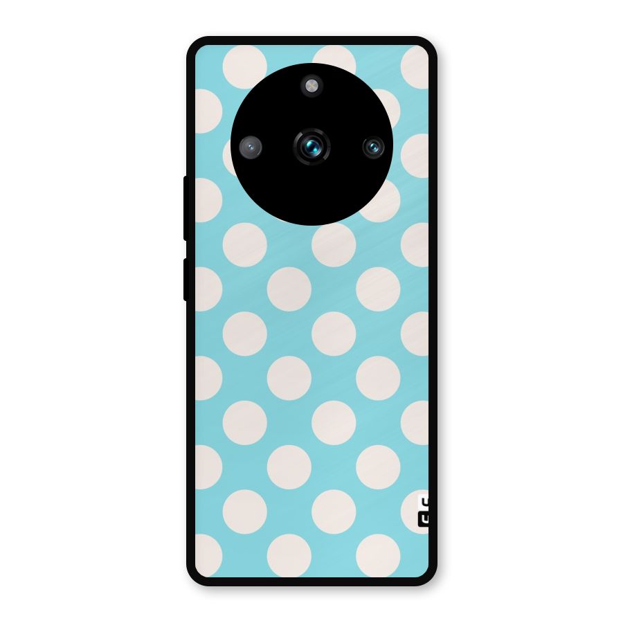 Pastel White Polka Dots Metal Back Case for Realme 11 Pro Plus