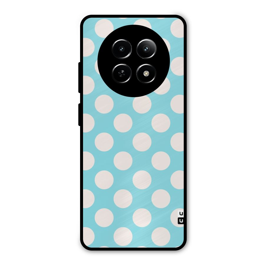 Pastel White Polka Dots Metal Back Case for Realme 13