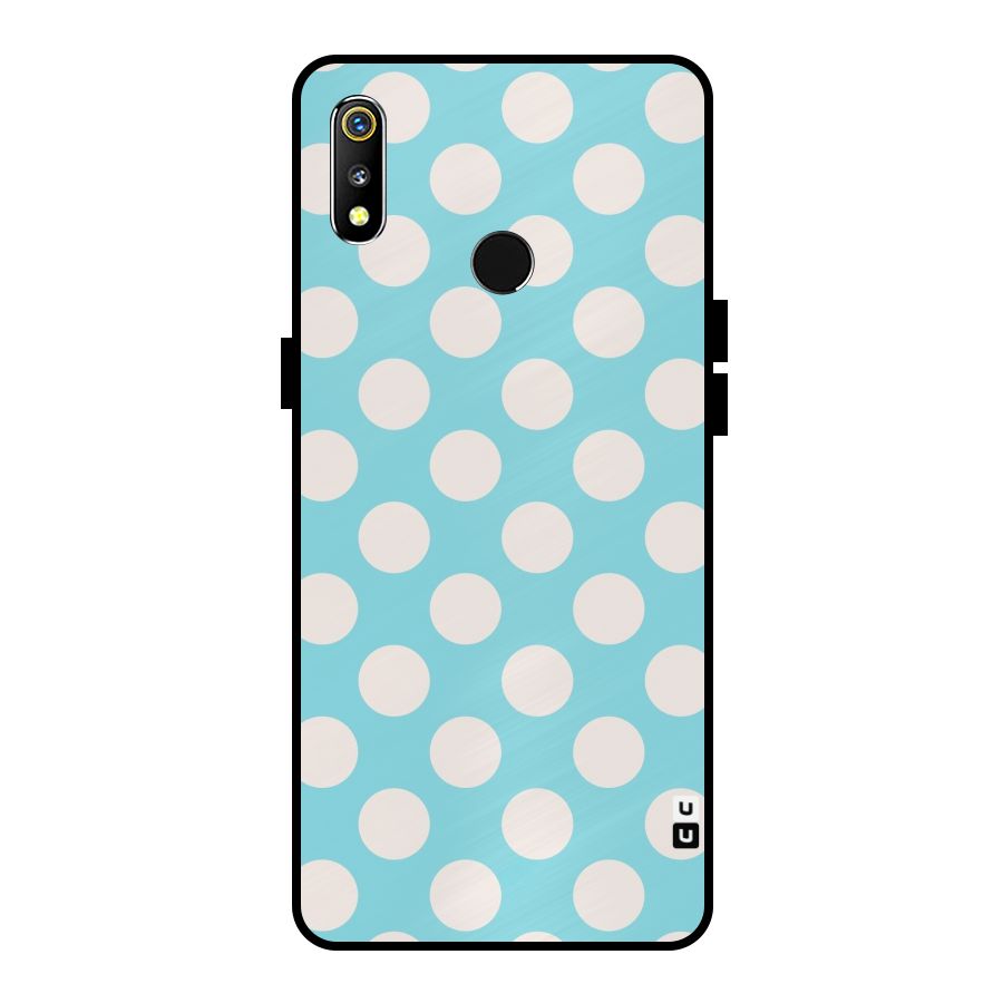 Pastel White Polka Dots Metal Back Case for Realme 3i