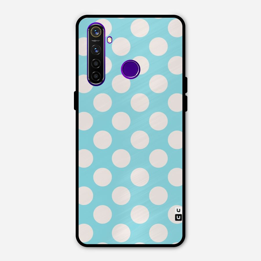 Pastel White Polka Dots Metal Back Case for Realme 5 Pro