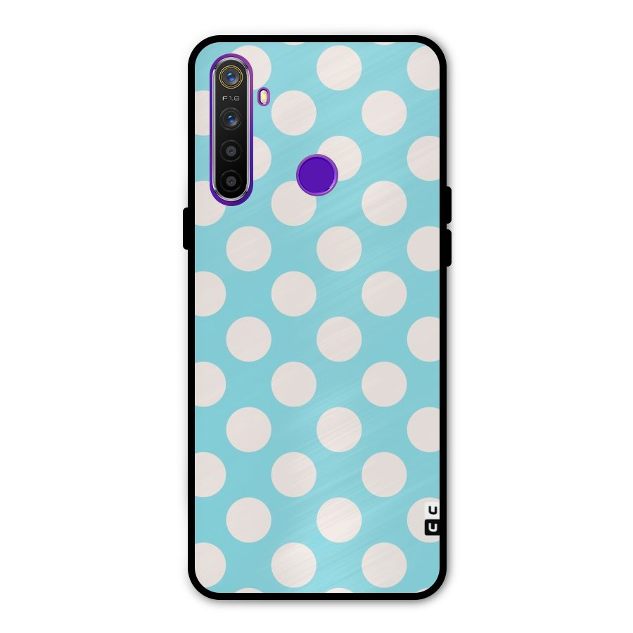 Pastel White Polka Dots Metal Back Case for Realme 5i