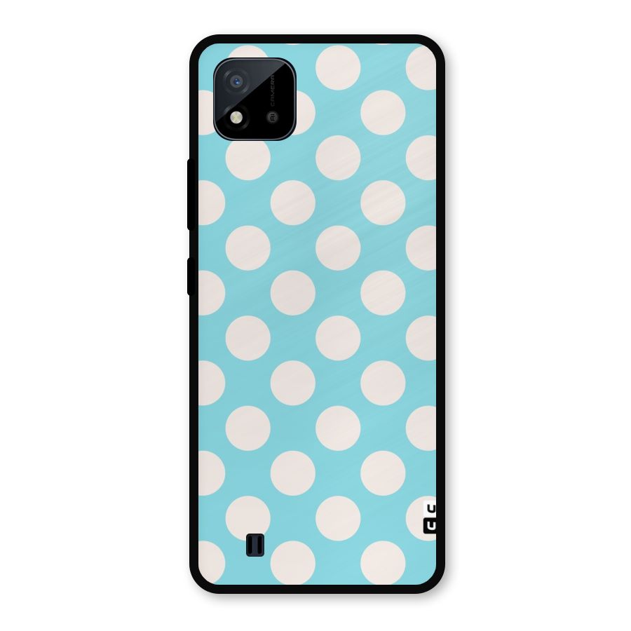 Pastel White Polka Dots Metal Back Case for Realme C11 2021