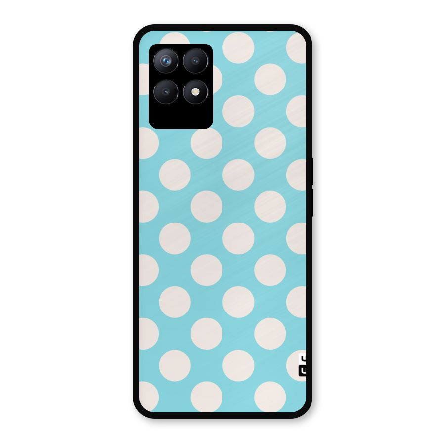 Pastel White Polka Dots Metal Back Case for Realme Narzo 50