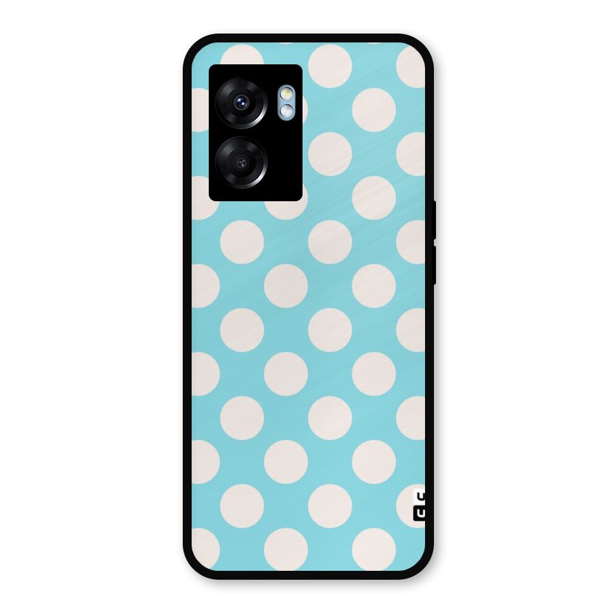 Pastel White Polka Dots Metal Back Case for Realme Narzo 50 5G