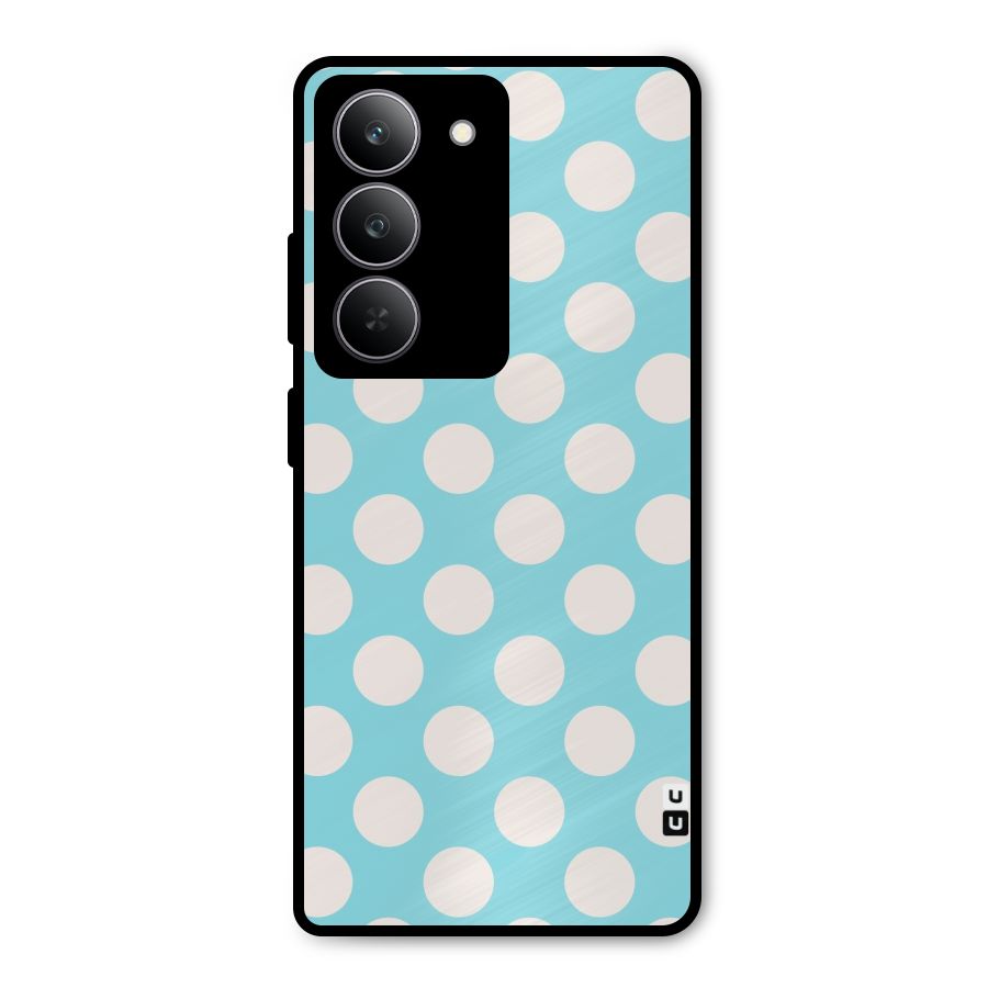Pastel White Polka Dots Metal Back Case for Realme P3x