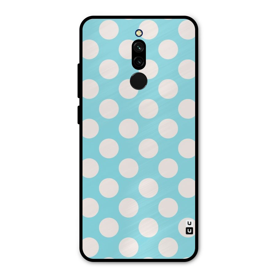 Pastel White Polka Dots Metal Back Case for Redmi 8