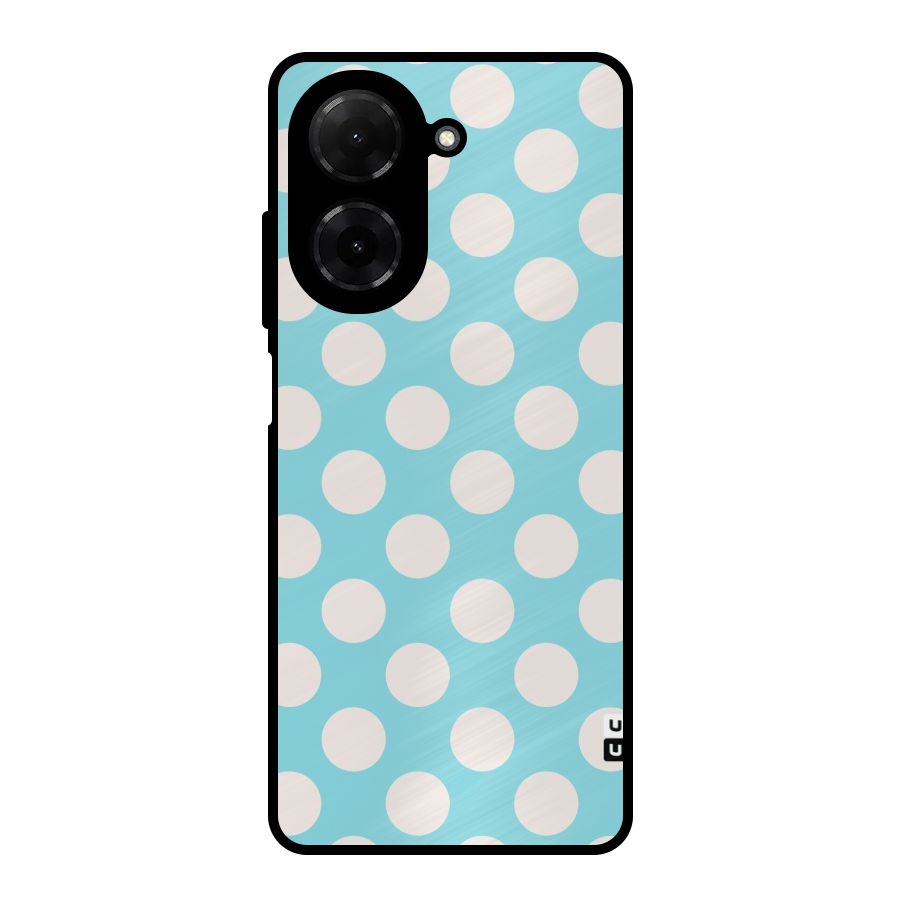 Pastel White Polka Dots Metal Back Case for Redmi A5 4G