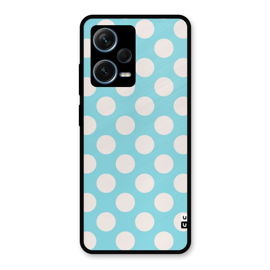 Pastel White Polka Dots Metal Back Case for Redmi Note 12 Pro Plus 5G