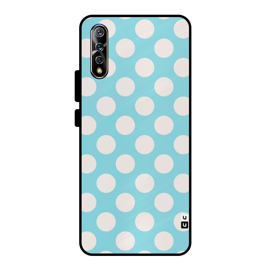 Pastel White Polka Dots Metal Back Case for Vivo S1