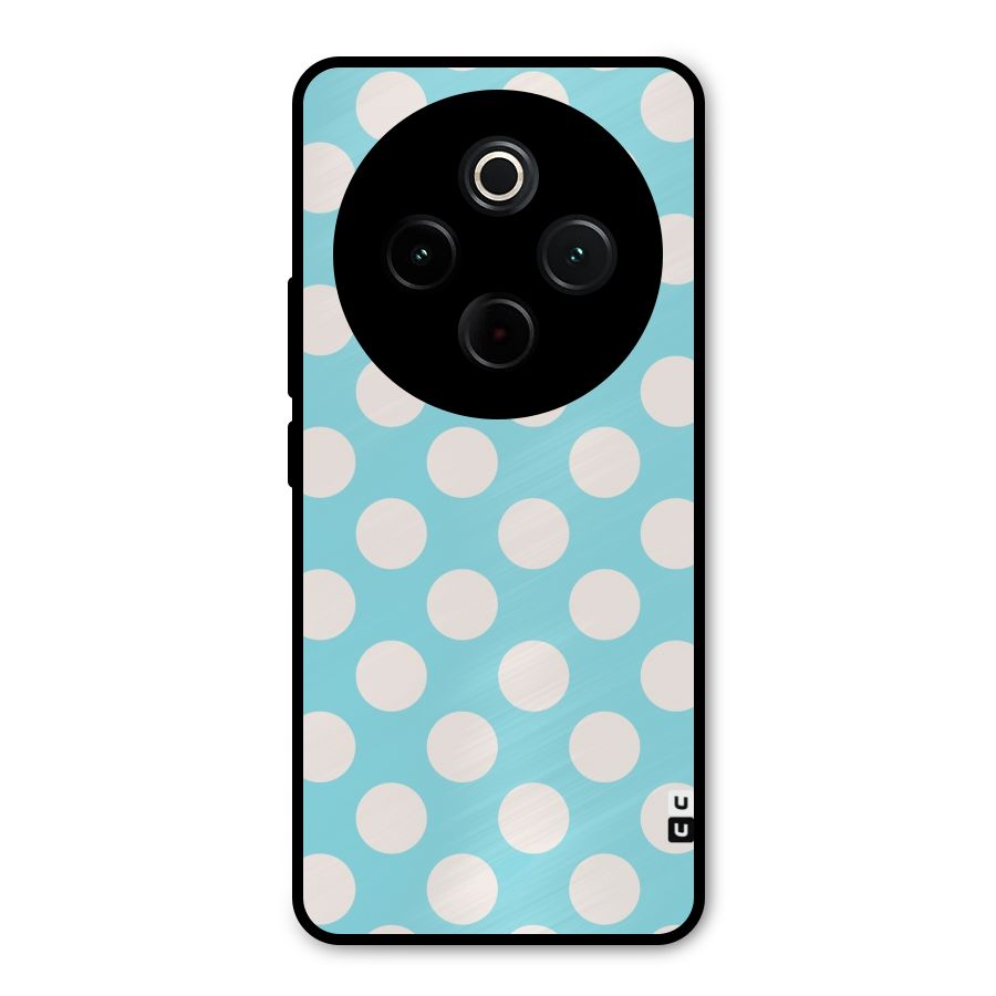 Pastel White Polka Dots Metal Back Case for Vivo T4