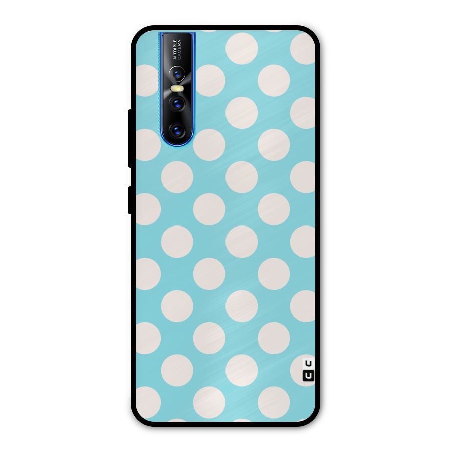 Pastel White Polka Dots Metal Back Case for Vivo V15 Pro