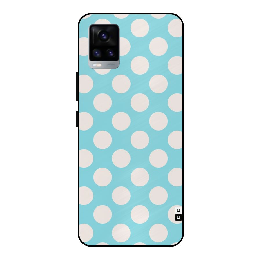 Pastel White Polka Dots Metal Back Case for Vivo V20 2021