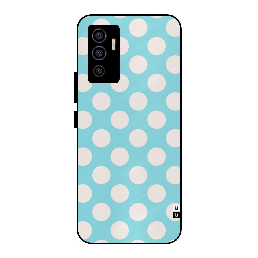 Pastel White Polka Dots Metal Back Case for Vivo V23e