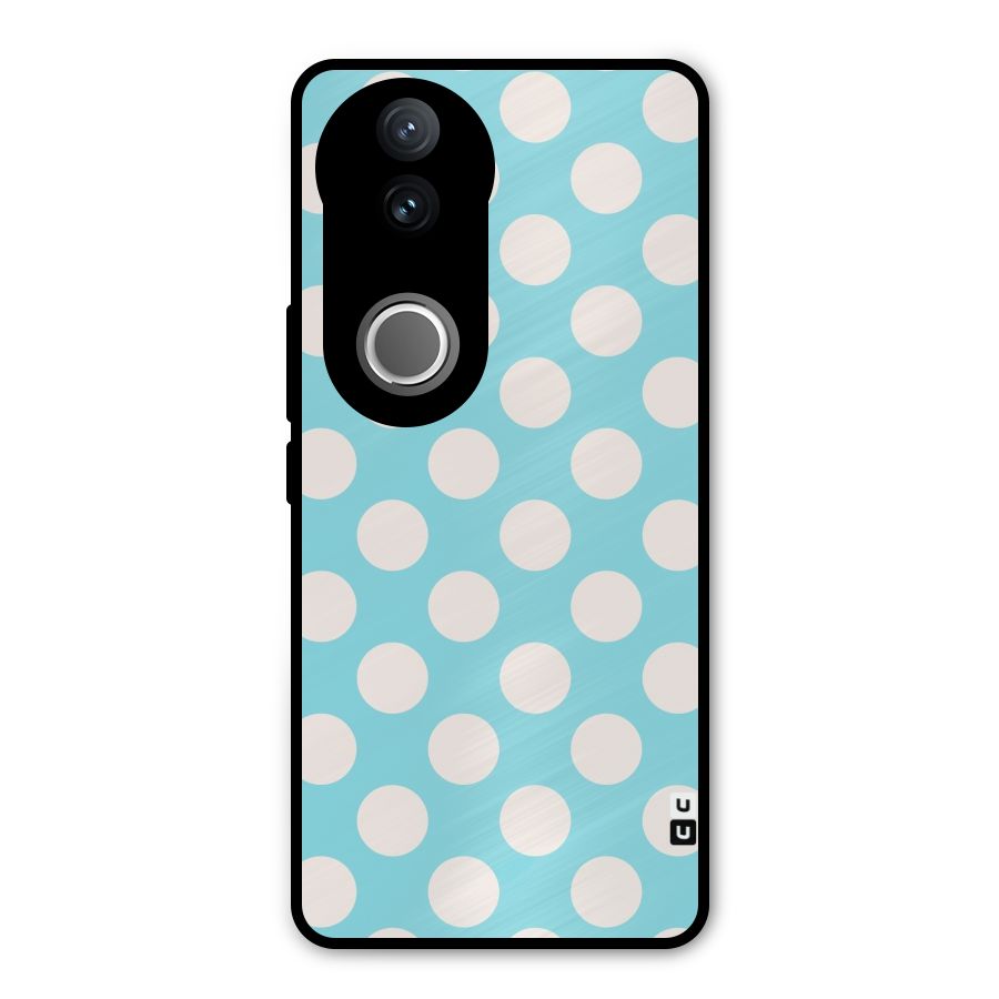 Pastel White Polka Dots Metal Back Case for Vivo V50e