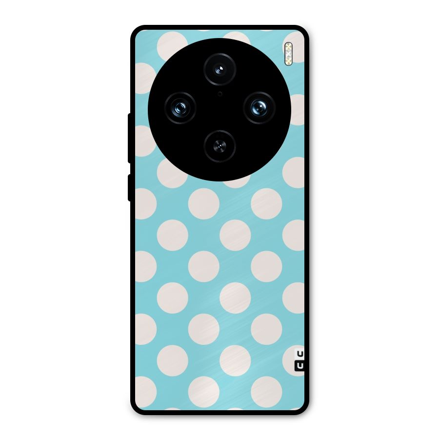 Pastel White Polka Dots Metal Back Case for Vivo X100 Pro
