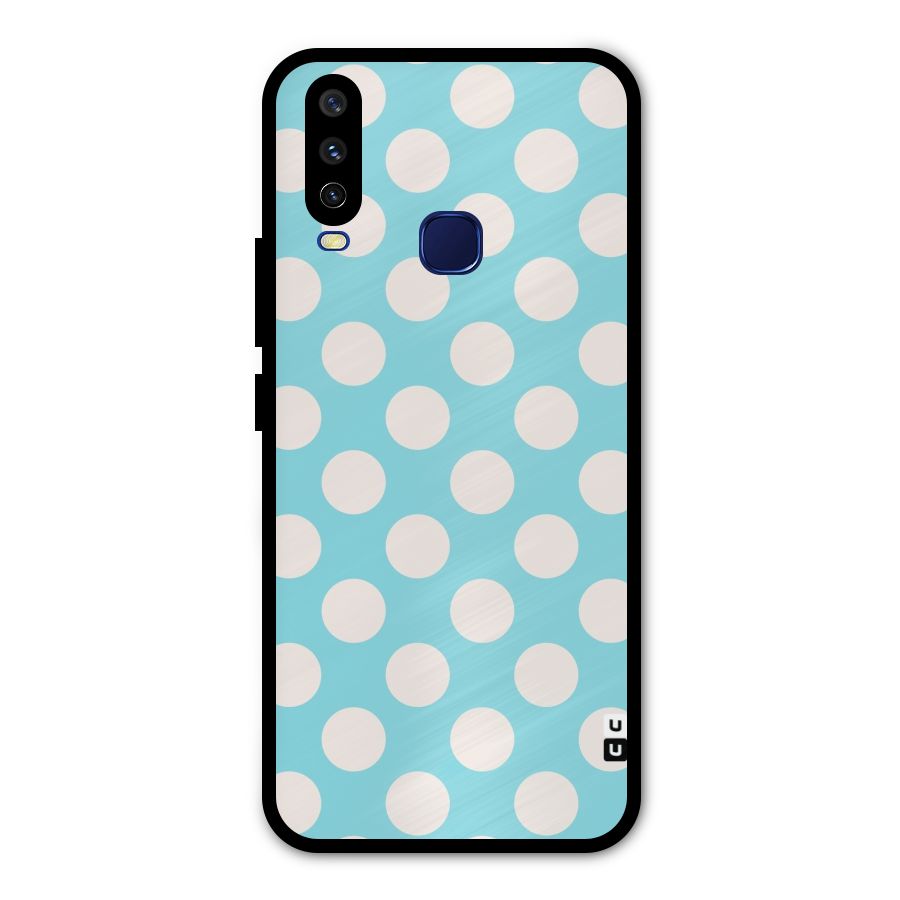 Pastel White Polka Dots Metal Back Case for Vivo Y12