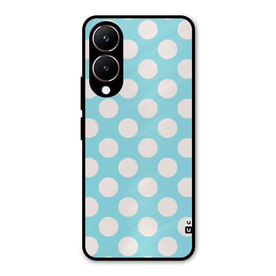 Pastel White Polka Dots Metal Back Case for Vivo Y28