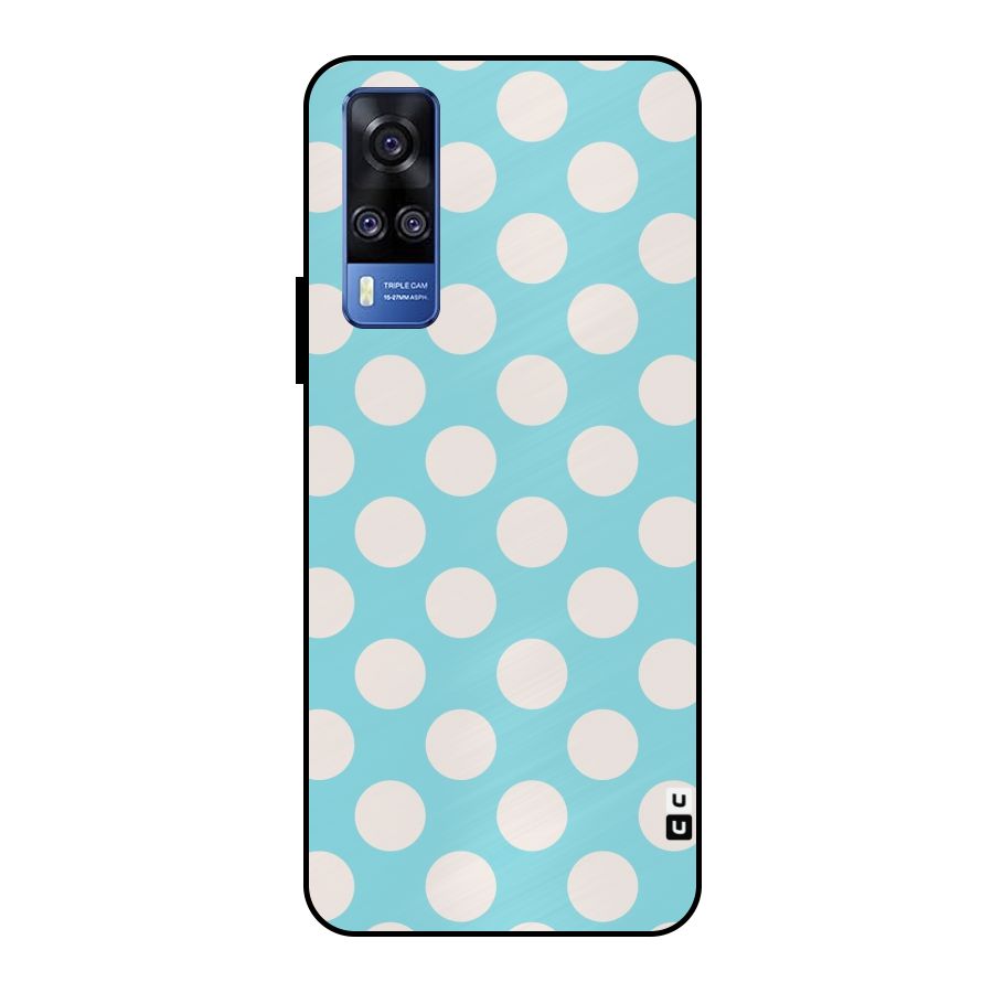 Pastel White Polka Dots Metal Back Case for Vivo Y51