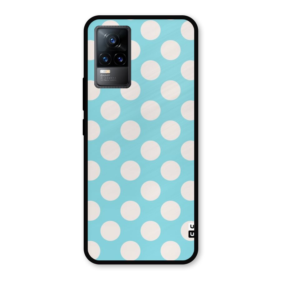 Pastel White Polka Dots Metal Back Case for Vivo Y73