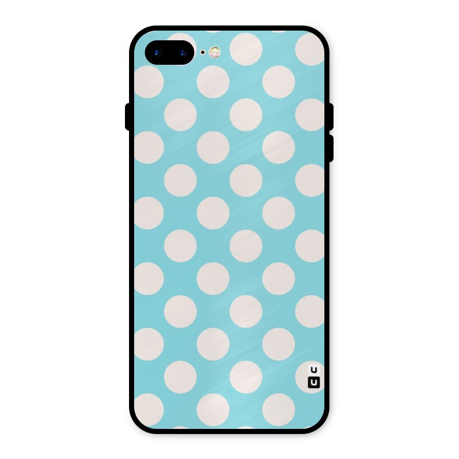 Pastel White Polka Dots Metal Back Case for iPhone 7 Plus