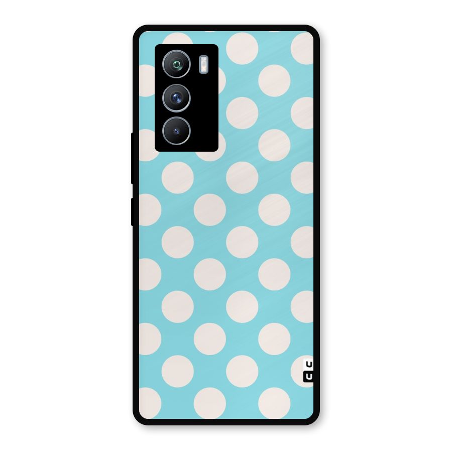 Pastel White Polka Dots Metal Back Case for iQOO 9 SE