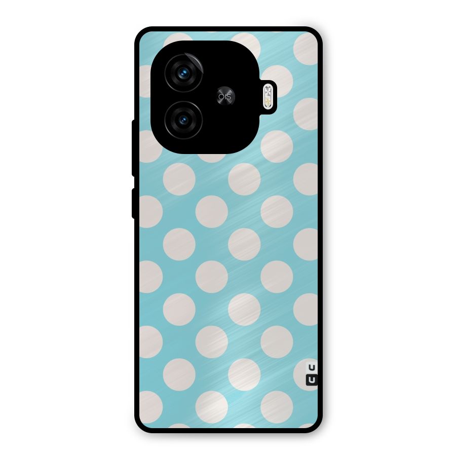 Pastel White Polka Dots Metal Back Case for iQOO Z9 Turbo