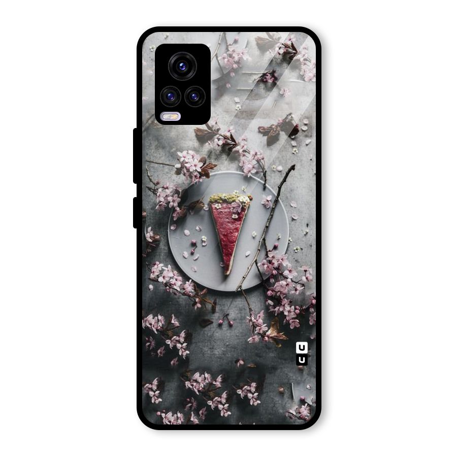 Pastry Florals Glass Back Case for Vivo V20 2021