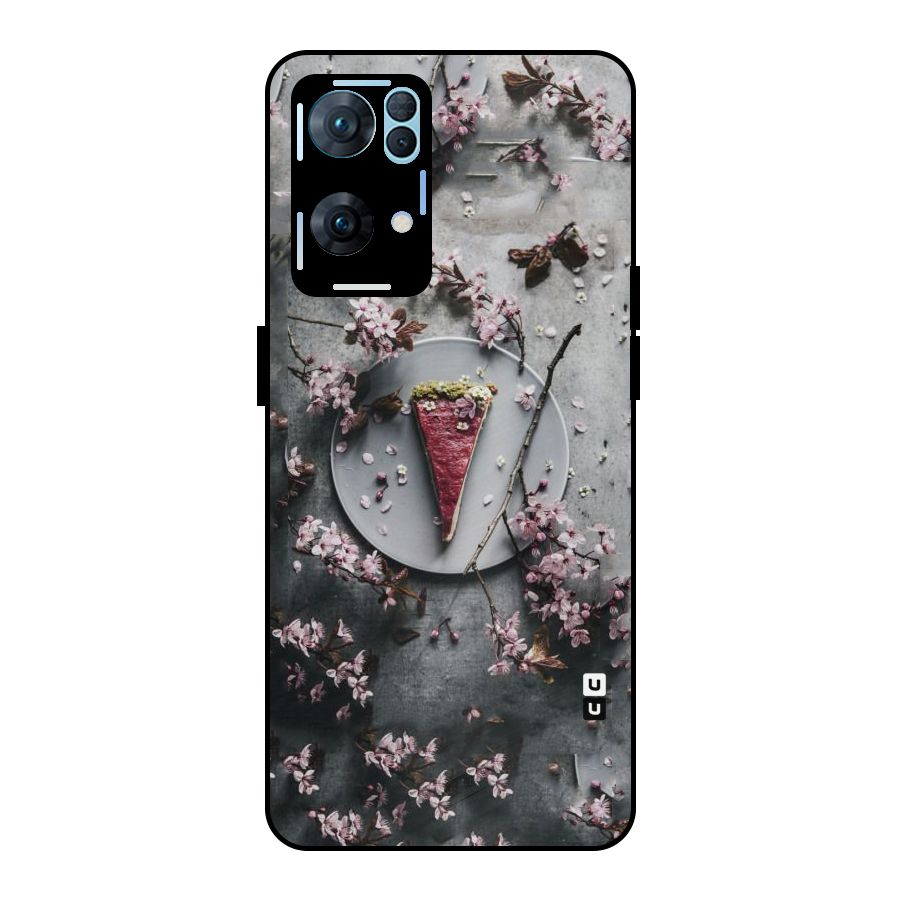 Pastry Florals Metal Back Case for Oppo Reno7 Pro 5G