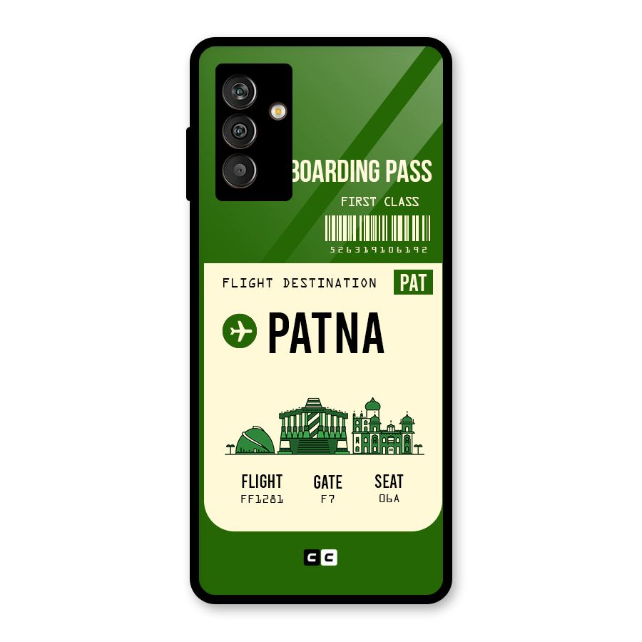 Patna Boarding Pass Glass Back Case for Galaxy M13
