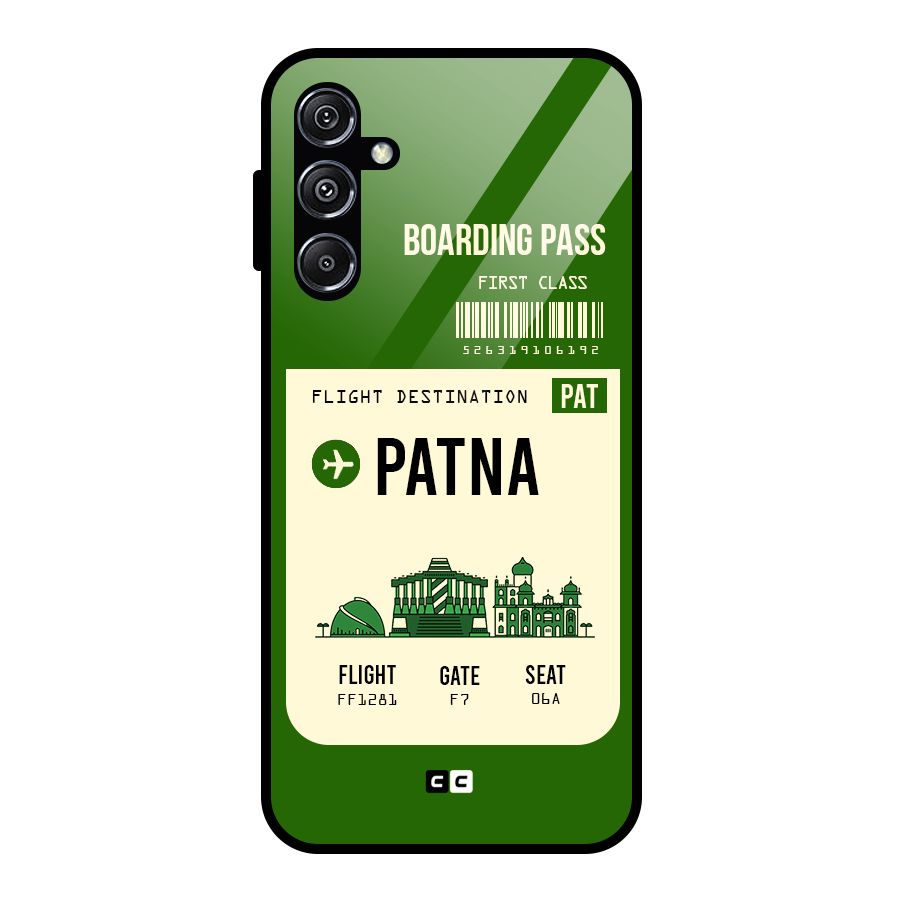 Patna Boarding Pass Glass Back Case for Galaxy M34 5G