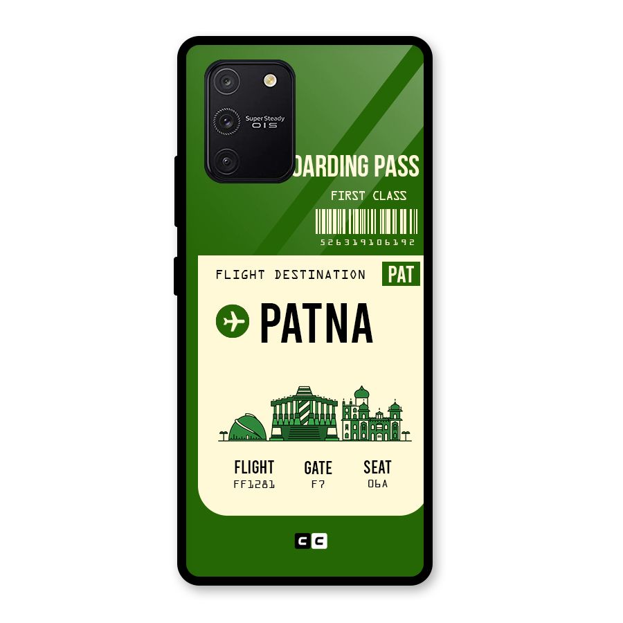 Patna Boarding Pass Glass Back Case for Galaxy S10 Lite