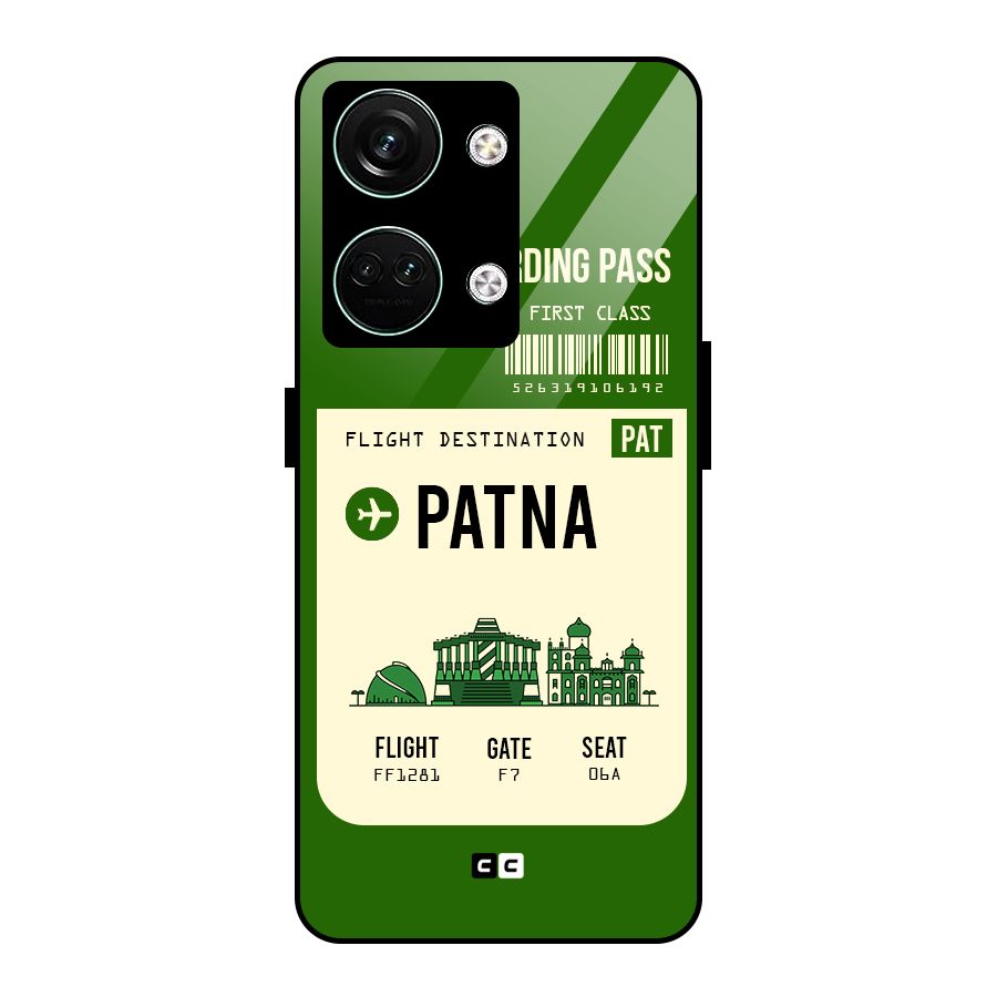 Patna Boarding Pass Glass Back Case for Oneplus Nord 3