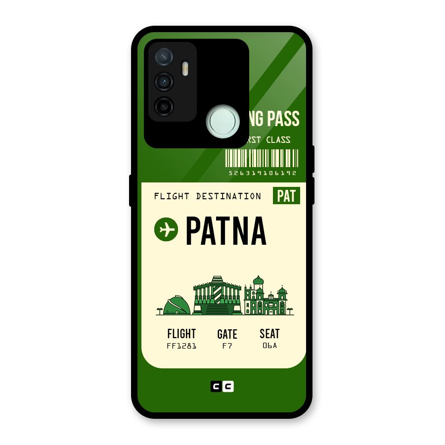 Patna Boarding Pass Glass Back Case for Oppo A53