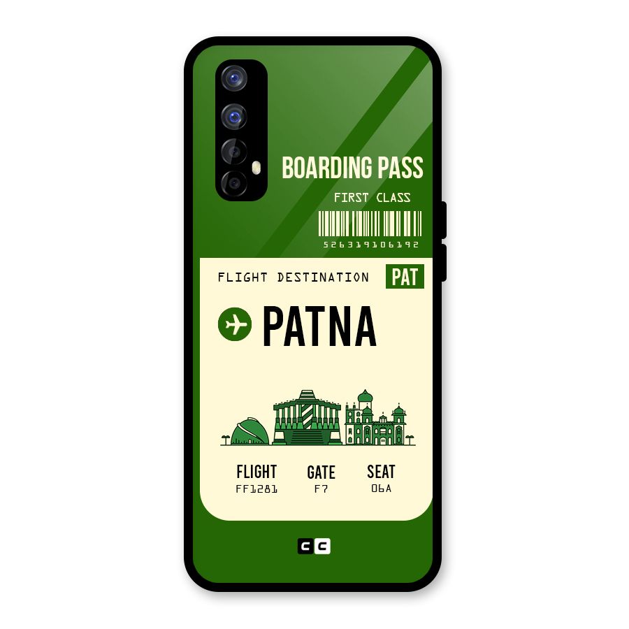 Patna Boarding Pass Glass Back Case for Realme 7
