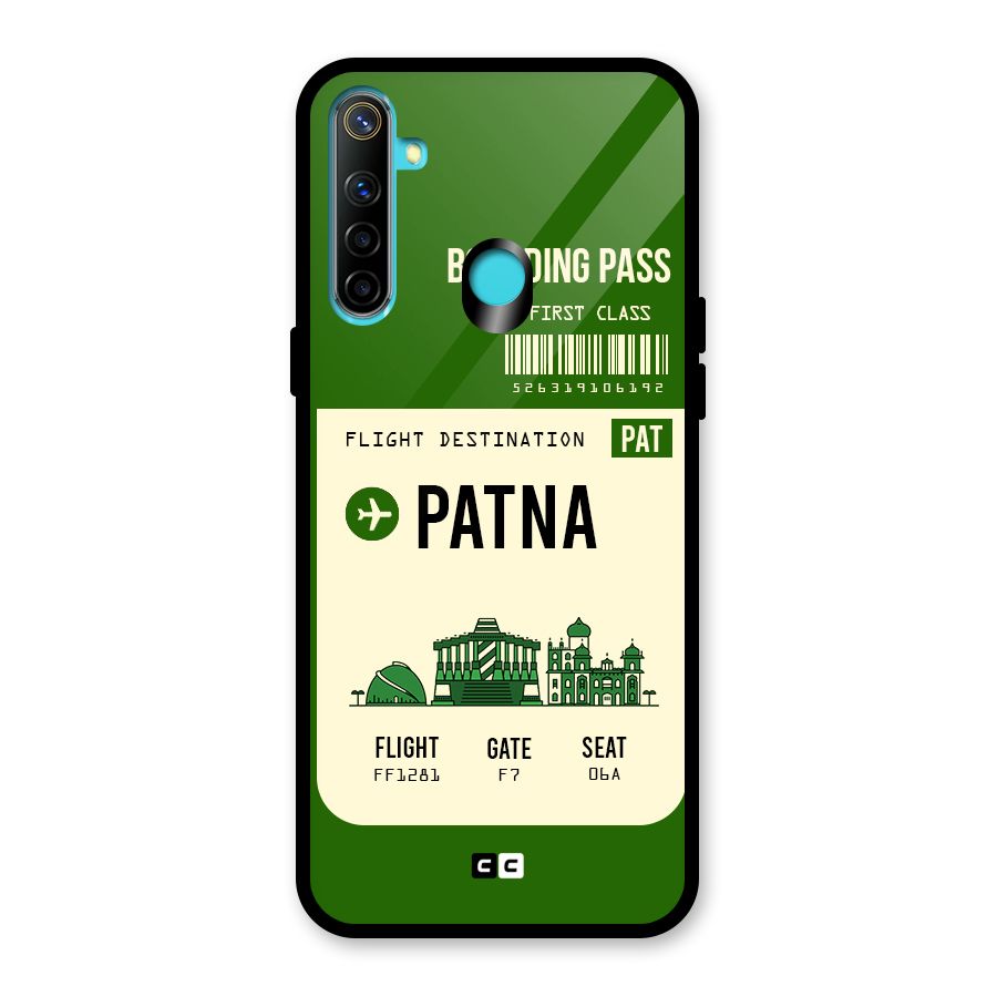 Patna Boarding Pass Glass Back Case for Realme Narzo 10