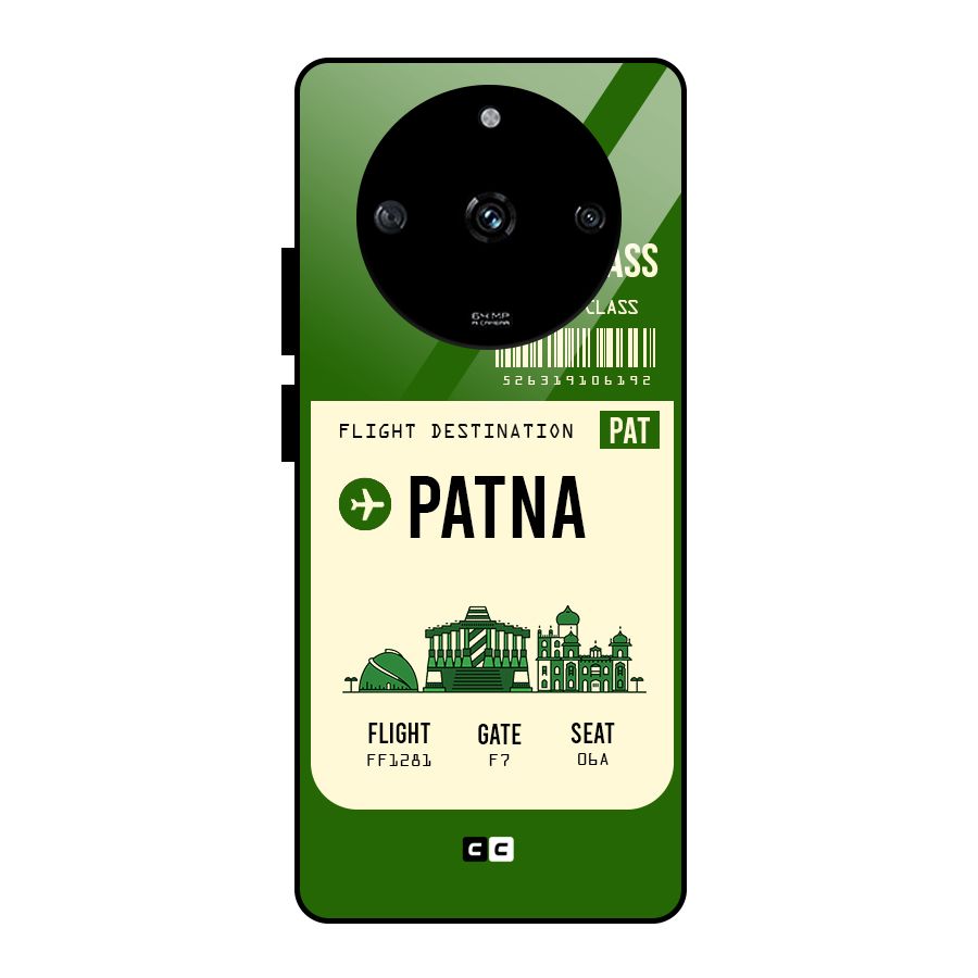 Patna Boarding Pass Glass Back Case for Realme Narzo 60 5G