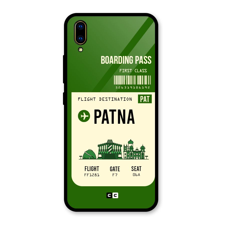 Patna Boarding Pass Glass Back Case for Vivo V11 Pro